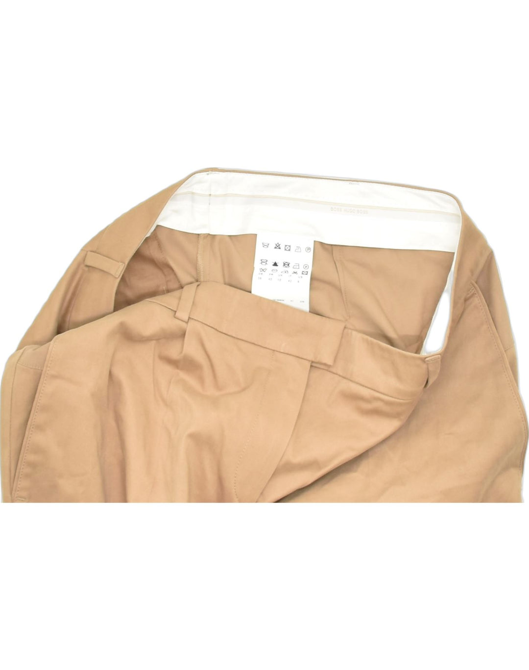 HUGO BOSS Womens Oversized Pegged Casual Trousers W34 L33 Brown Cotton | Vintage | Thrift | Second-Hand | Used Clothing | Messina Hembry 