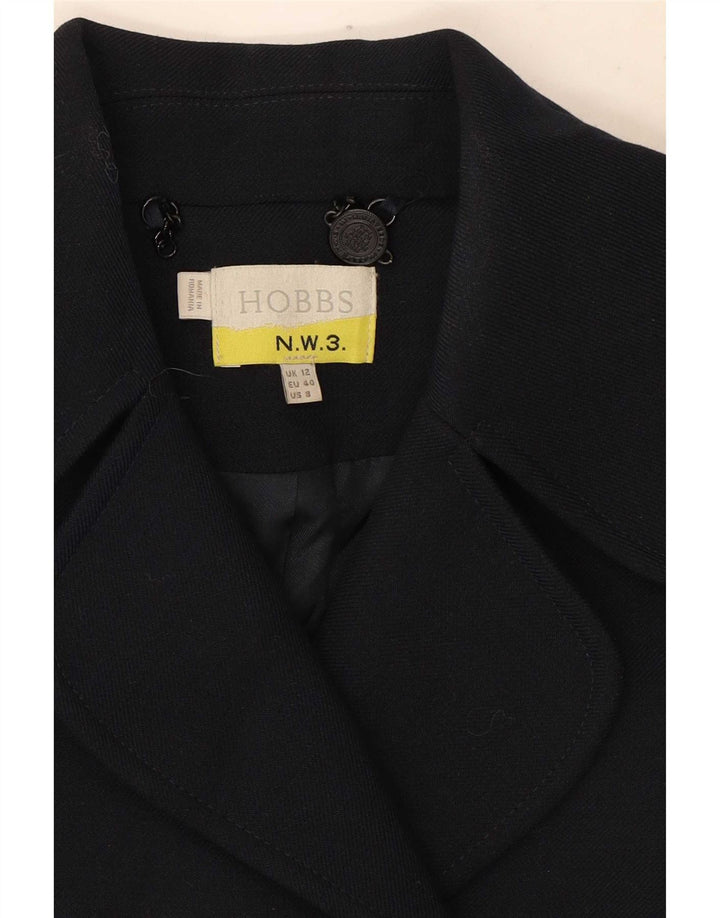 Женское полупальто Hobbs UK 12, средний темно-синий, полиэстер