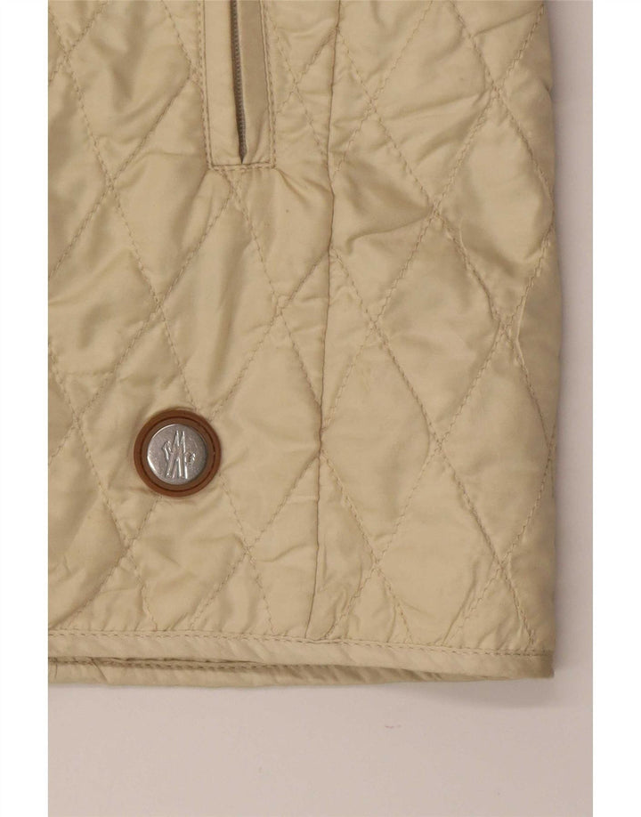 Женская стеганая куртка Moncler, размер 4 XL, бежевая