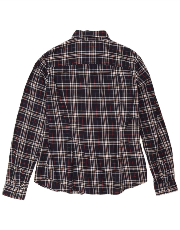 Рубашка женская Massimo Dutti EU 38, маленькая, темно-синяя в клетку