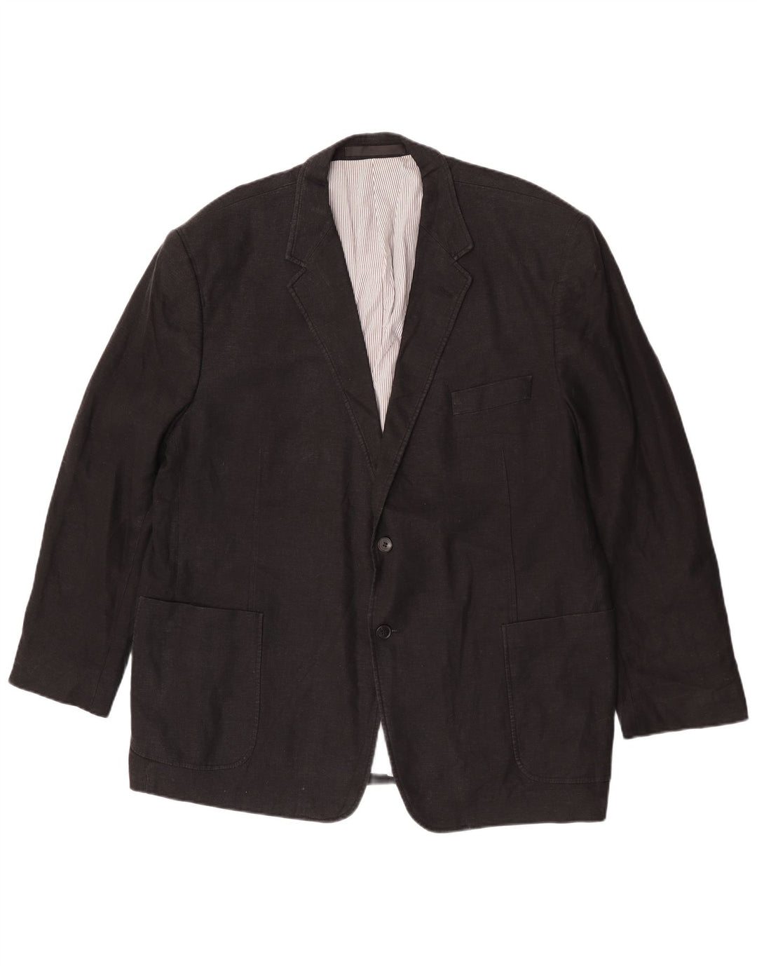 Мужской пиджак на двух пуговицах Marks & Spencer UK 48 2XL, черный льняной цвет