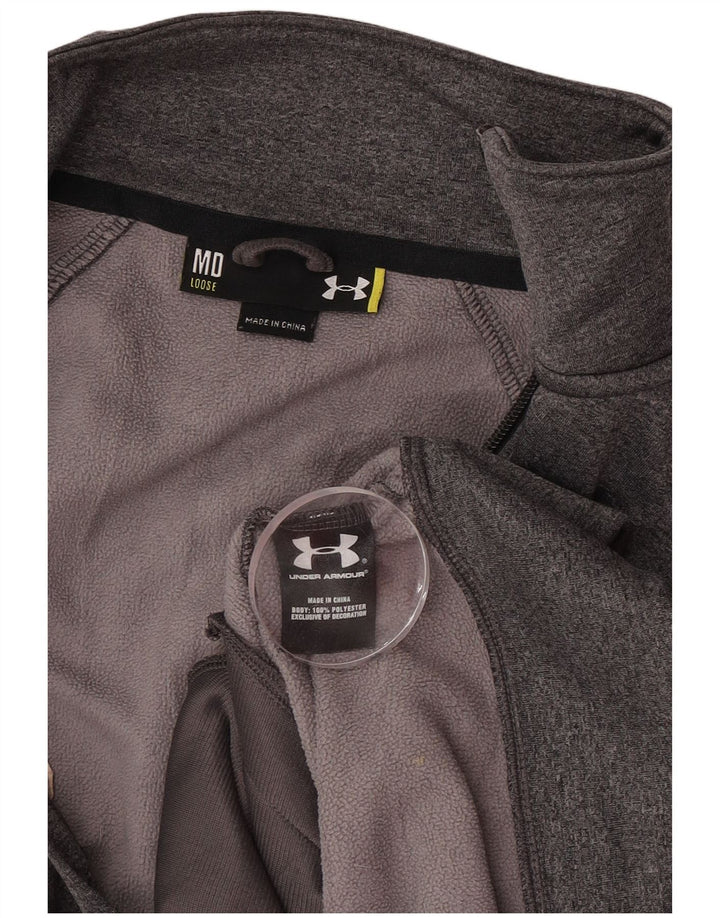 Мужской спортивный костюм с графическим рисунком Under Armour, верхняя куртка из полиэстера среднего серого цвета
