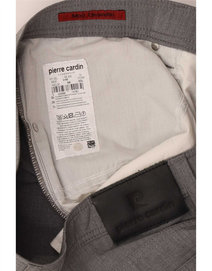 Мужские прямые повседневные брюки Pierre Cardin W40 L30 серые из полиэстера