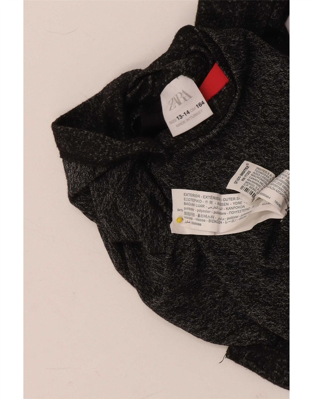 Комбинезон Zara с длинными рукавами для девочек 13–14 лет, серый полиэстер с крапинками