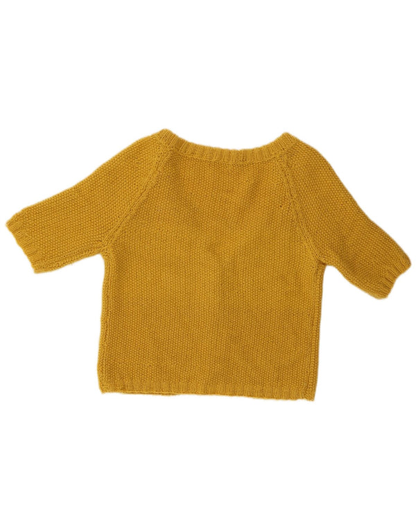 Винтажный женский укороченный кардиган с рукавом 1/2, Великобритания, 10, маленький зеленый цвет