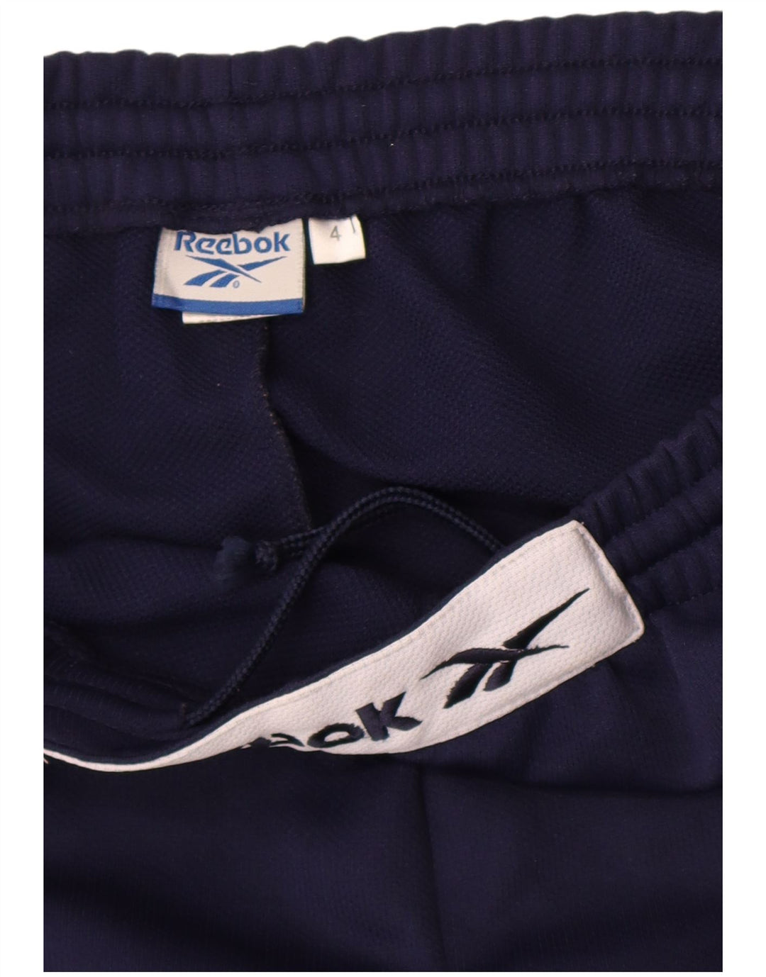Reebok Мужские спортивные брюки с графическим рисунком, большие темно-синие, полиэстер