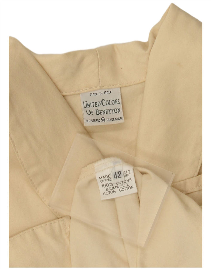 Женское пальто оверсайз Benetton IT 42 Medium Beige Cotton