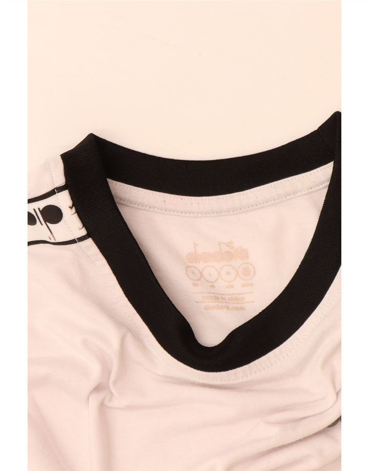 DIADORA Мужская футболка с рисунком, большой белый хлопок