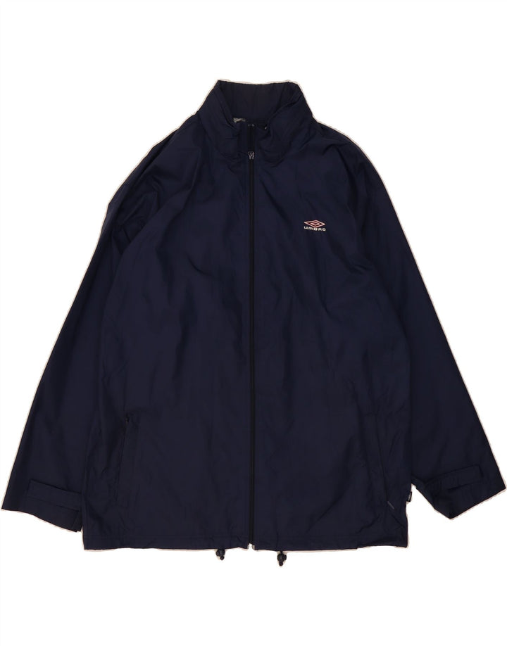 UMBRO Mens Rain Jacket UK 42 XL Navy Blue Nylon Vintage Umbro and Second-Hand Umbro from Messina Hembry 