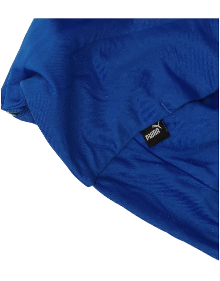 Спортивный костюм PUMA для мальчиков с графическим рисунком, верхняя куртка 11–12 лет, синяя с цветными блоками