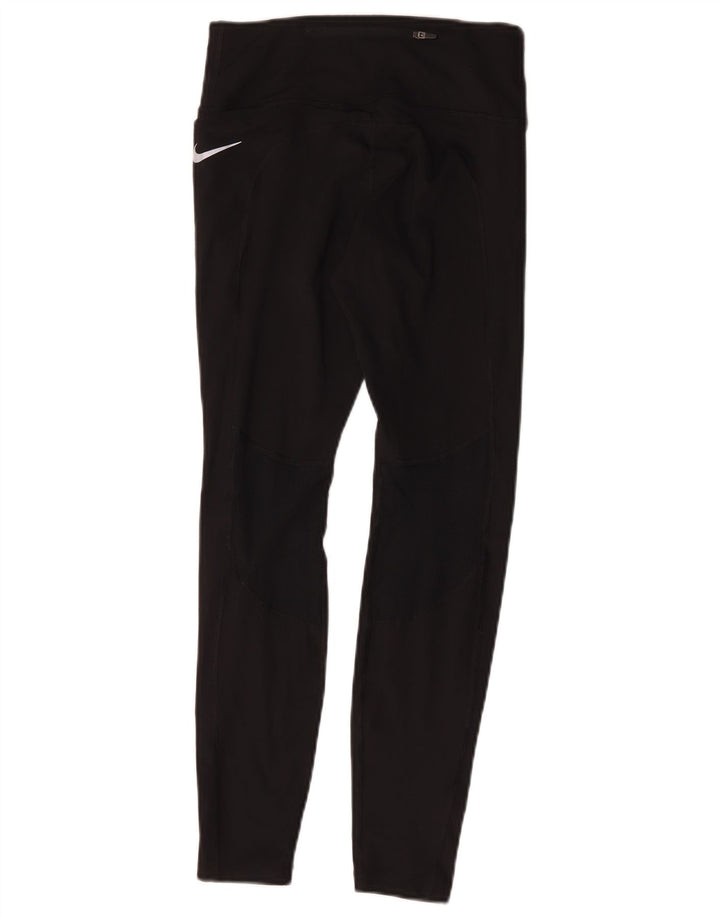 Женские леггинсы Nike Dri Fit UK 8, маленькие черные полиэстер
