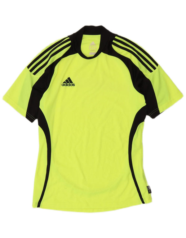 Adidas Mens Clima 365 Футболка Топ Маленький Зеленый Полиэстер с цветными блоками