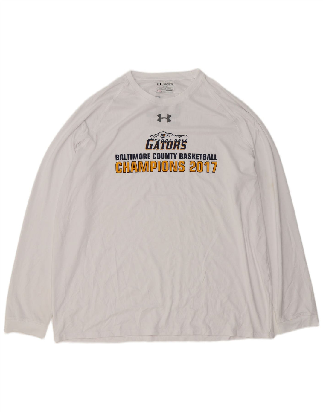 Мужской топ с длинным рукавом UNDER ARMOR 2XL, белый