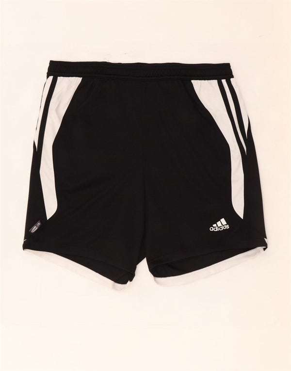 Мужские спортивные шорты Adidas Climalite, средние черные полиэстер с цветными блоками