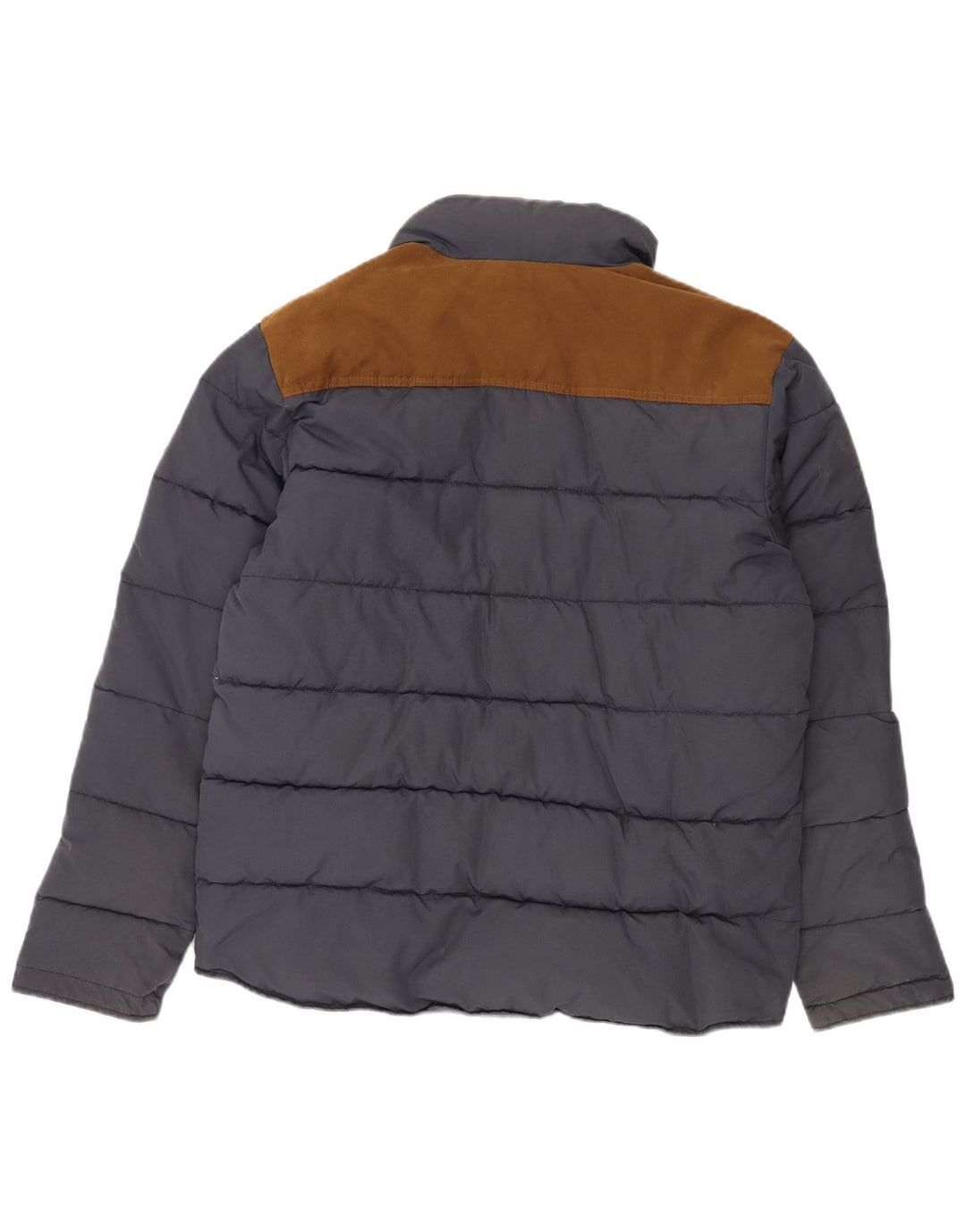 Мужская стеганая куртка Quiksilver UK 40, большая, темно-синяя, хлопковая