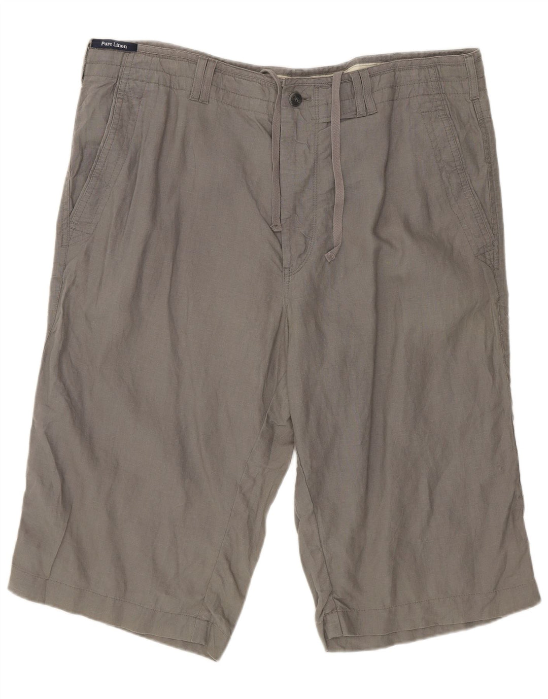 Мужские шорты чинос Marks & Spencer W38 XL серые льняные