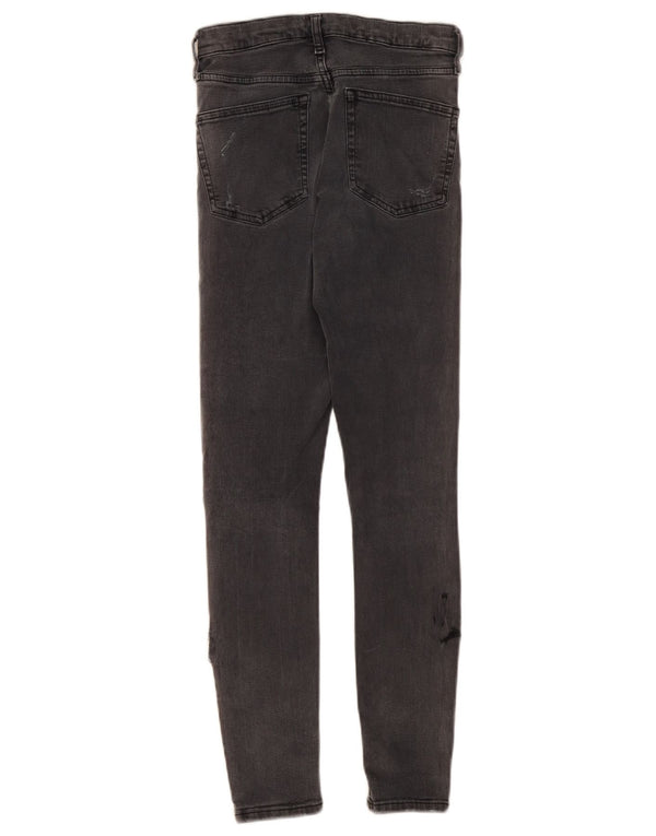 Женские потертые джинсы скинни Topshop Jamie W28 L27, серый хлопок