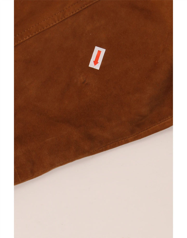 Мужской замшевый бомбер VINTAGE IT 58 4XL Коричневый кожаный