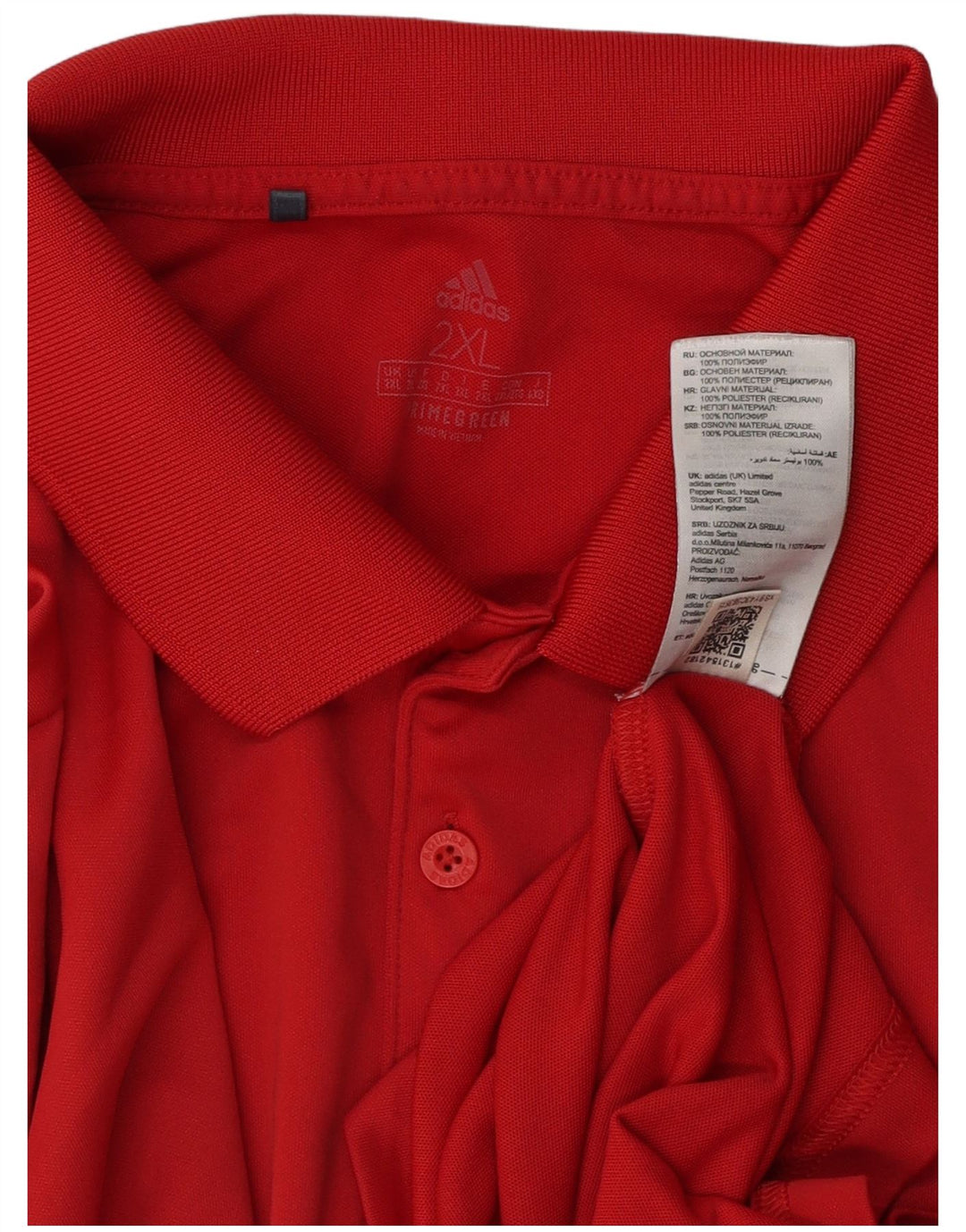 Мужская рубашка-поло ADIDAS 2XL, красный полиэстер