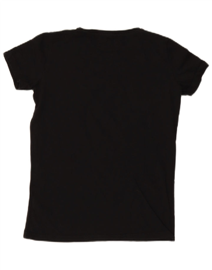 TRUSSARDI JEANS Женская футболка оверсайз с рисунком Top UK 2 2XS Черный