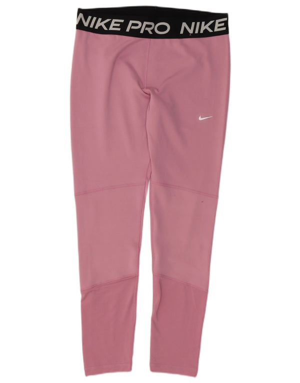 Женские леггинсы с рисунком Nike Dri Fit UK 18 XL, розовый полиэстер