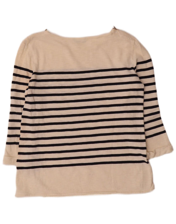 Женский топ Massimo Dutti с рукавом 3/4 UK 12, хлопок среднего размера с белой полоской