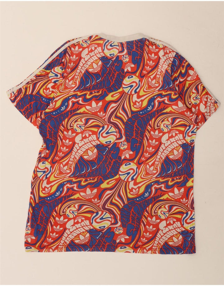 Adidas Мужская футболка с рисунком Топ среднего размера, разноцветный хлопок