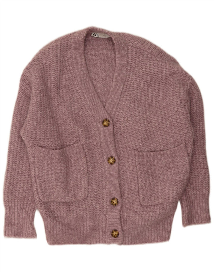 Женский свитер-кардиган оверсайз Zara UK 10, маленький розовый