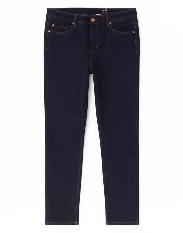 Женские узкие джинсы Marks & Spencer Lily UK 16, большие W34 L28, темно-синие, хлопок