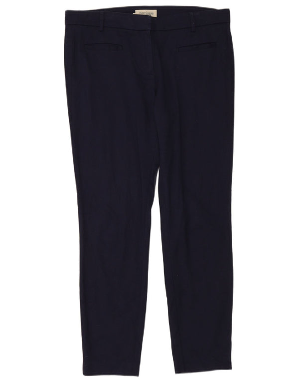 Женские узкие повседневные брюки Генри Коттонс IT 48 XL W34 L30 Темно-синие хлопковые