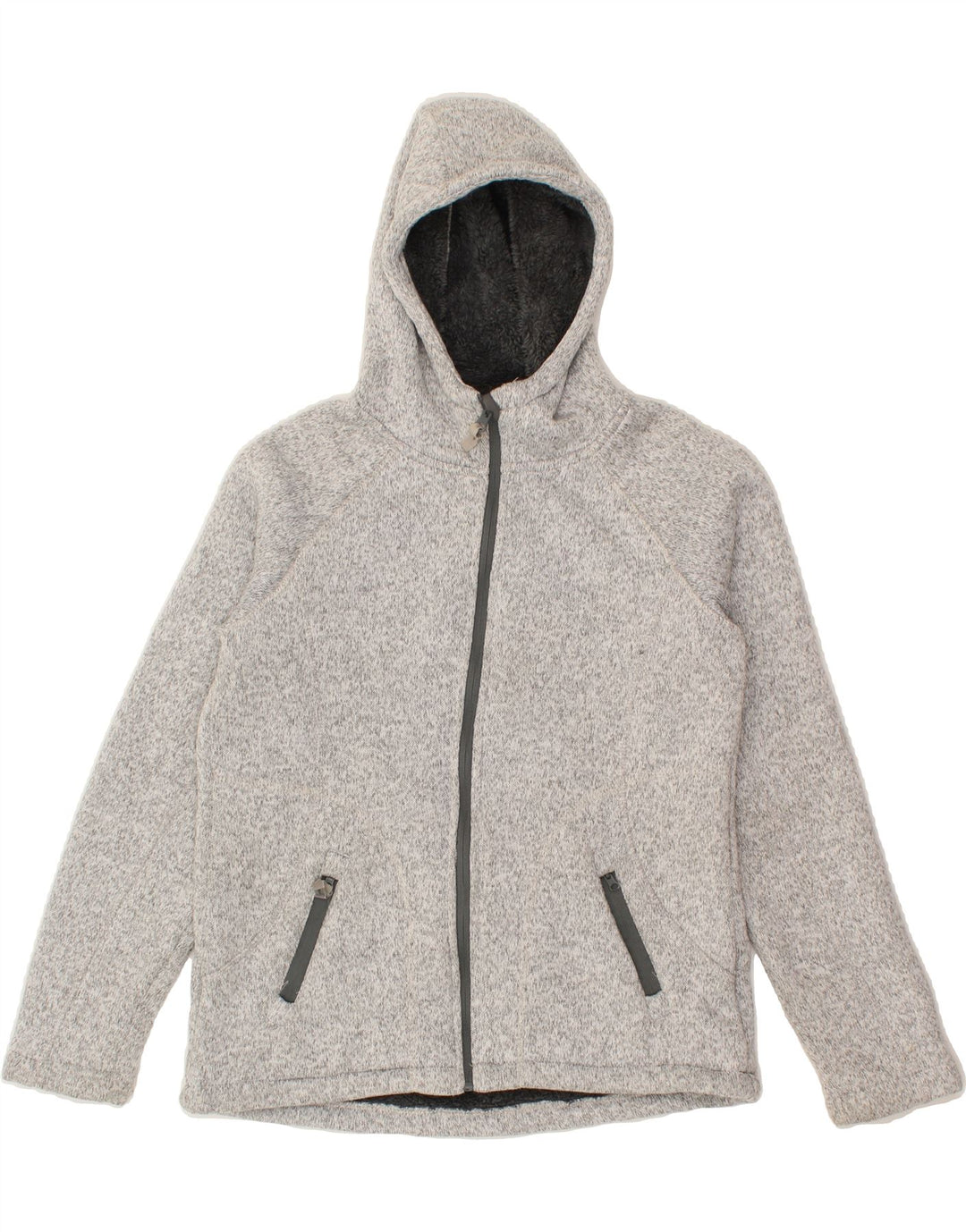 MOUNTAIN WAREHOUSE Womens Hooded Windbreaker Jacket UK 10 Small Grey Vintage Mountain Warehouse and Second-Hand Mountain Warehouse from Messina Hembry 