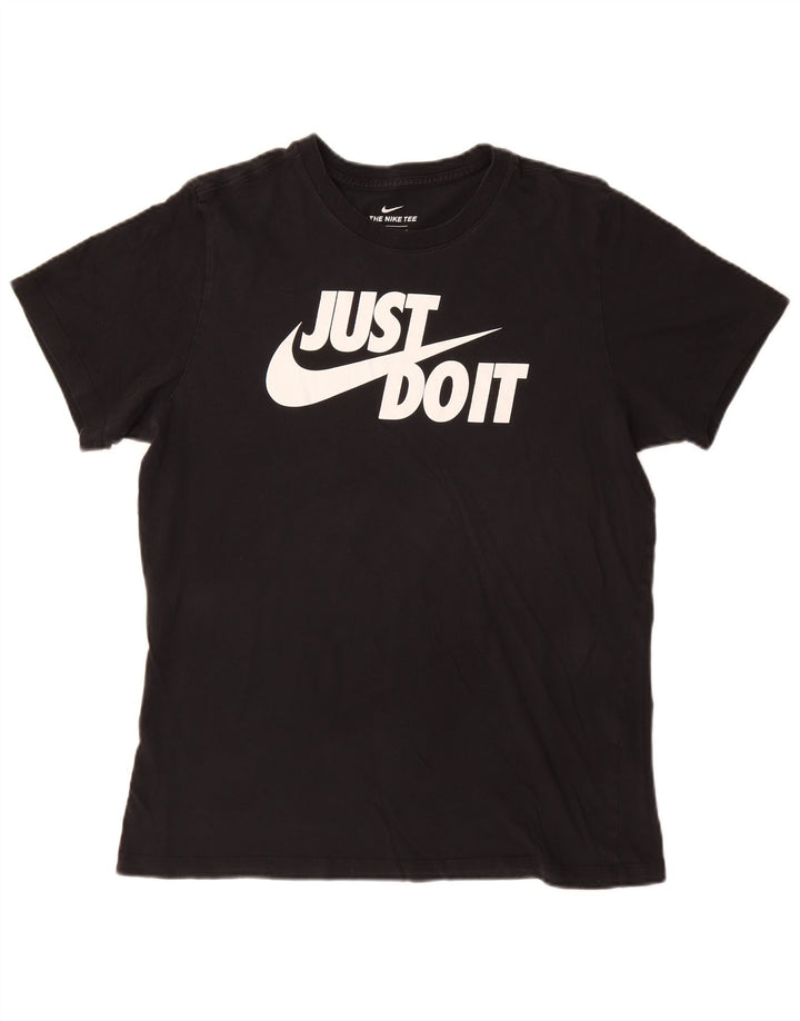 Мужская футболка с рисунком Nike, большой черный хлопок