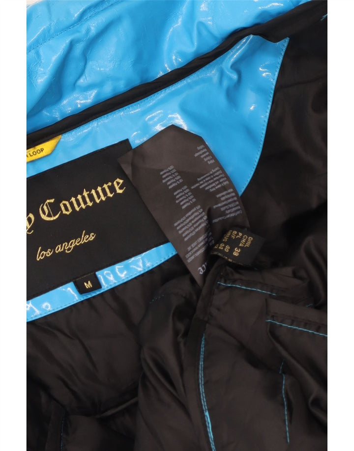 Женское длинное стеганое пальто Juicy Couture UK 14, средний синий из полиуретана