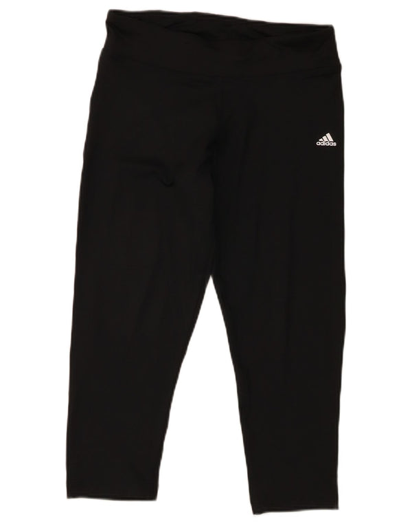 Женские леггинсы-капри Adidas Climalite UK 10, маленькие черные из полиэстера