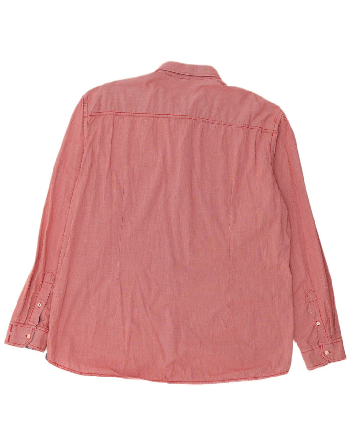 Мужская рубашка приталенного кроя S.Oliver 2XL, хлопок в красную клетку