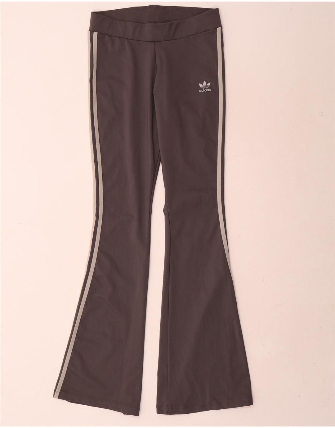 Женские леггинсы Adidas Flare UK 12, средний серый полиэстер