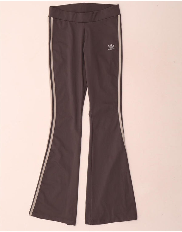 Женские леггинсы Adidas Flare UK 12, средний серый полиэстер