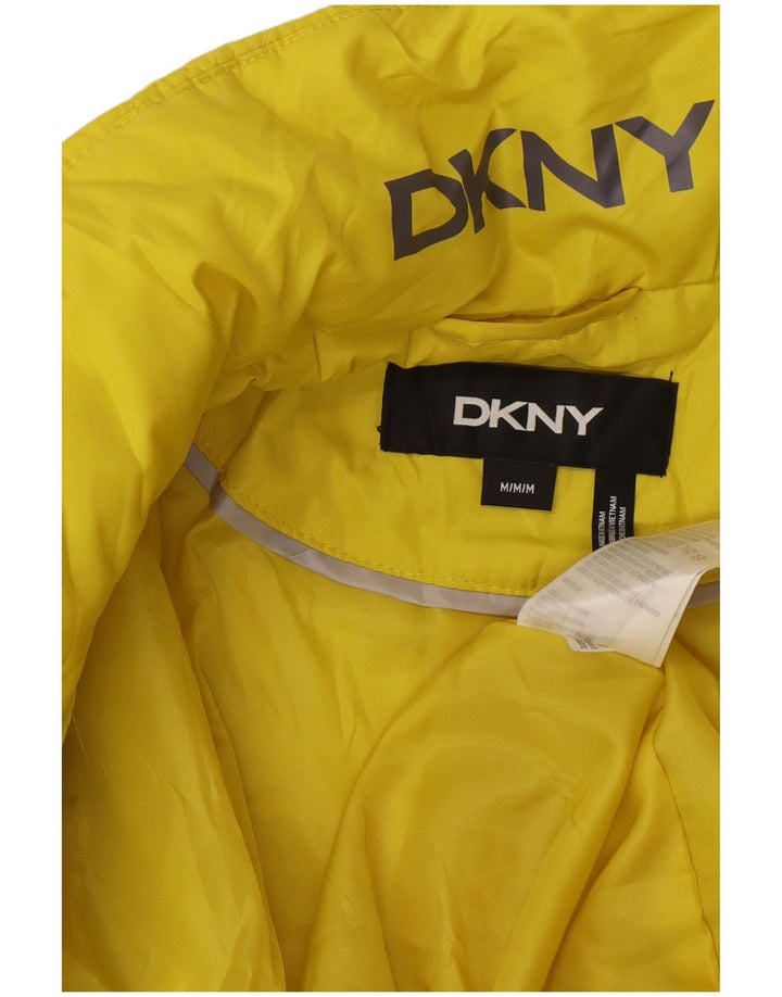 Женская стеганая куртка Dkny UK 12, средний желтый полиэстер, современный стиль