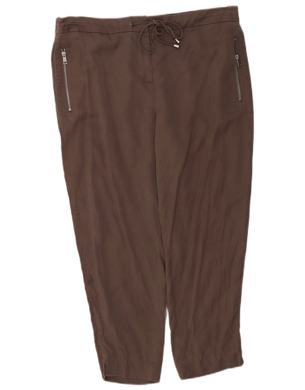 Женские укороченные брюки MINT VELVET UK 18 XL W38 L26 Серый лиоцелл