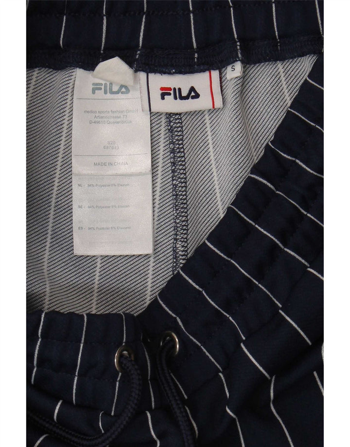 Fila Мужские спортивные шорты с графическим рисунком, маленькие, темно-синие в полоску, полиэстер