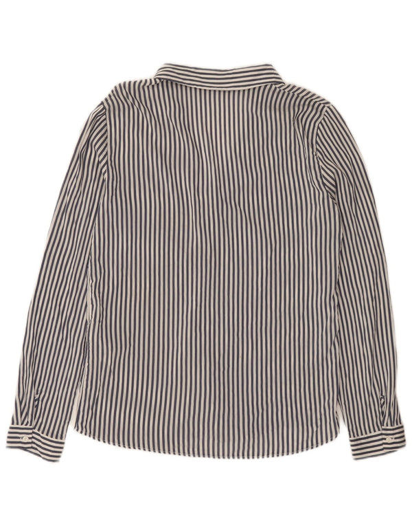Женская рубашка свободного кроя Zara UK 6 XS из вискозы в синюю полоску