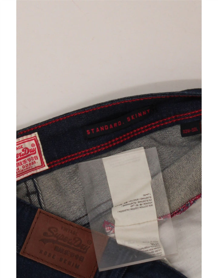 SUPERDRY Женские джинсы скинни стандартного кроя W32 L28, синий хлопок