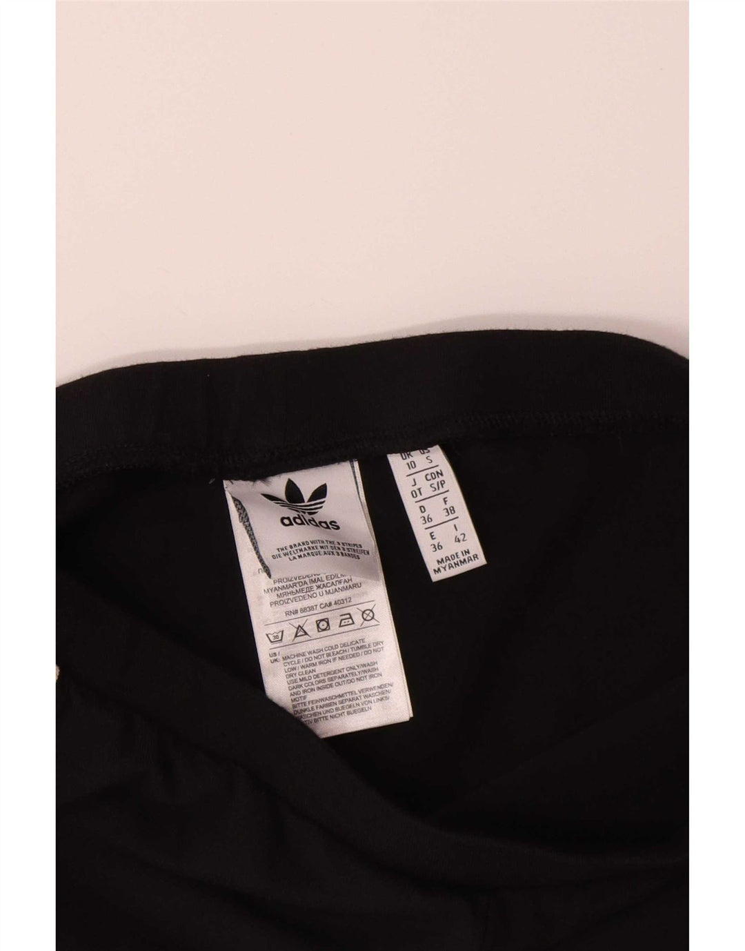 Женские леггинсы Adidas UK 10, маленькие черные хлопковые