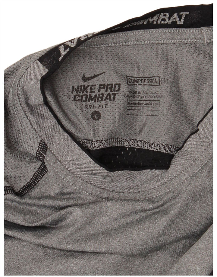 Мужская футболка с графическим рисунком Nike Dri Fit, большая серая, с цветными блоками