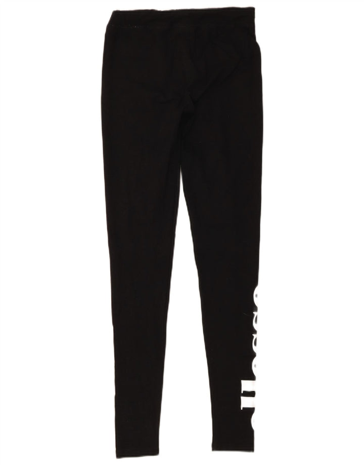 Женские леггинсы с рисунком Ellesse UK 8, маленькие черные хлопковые