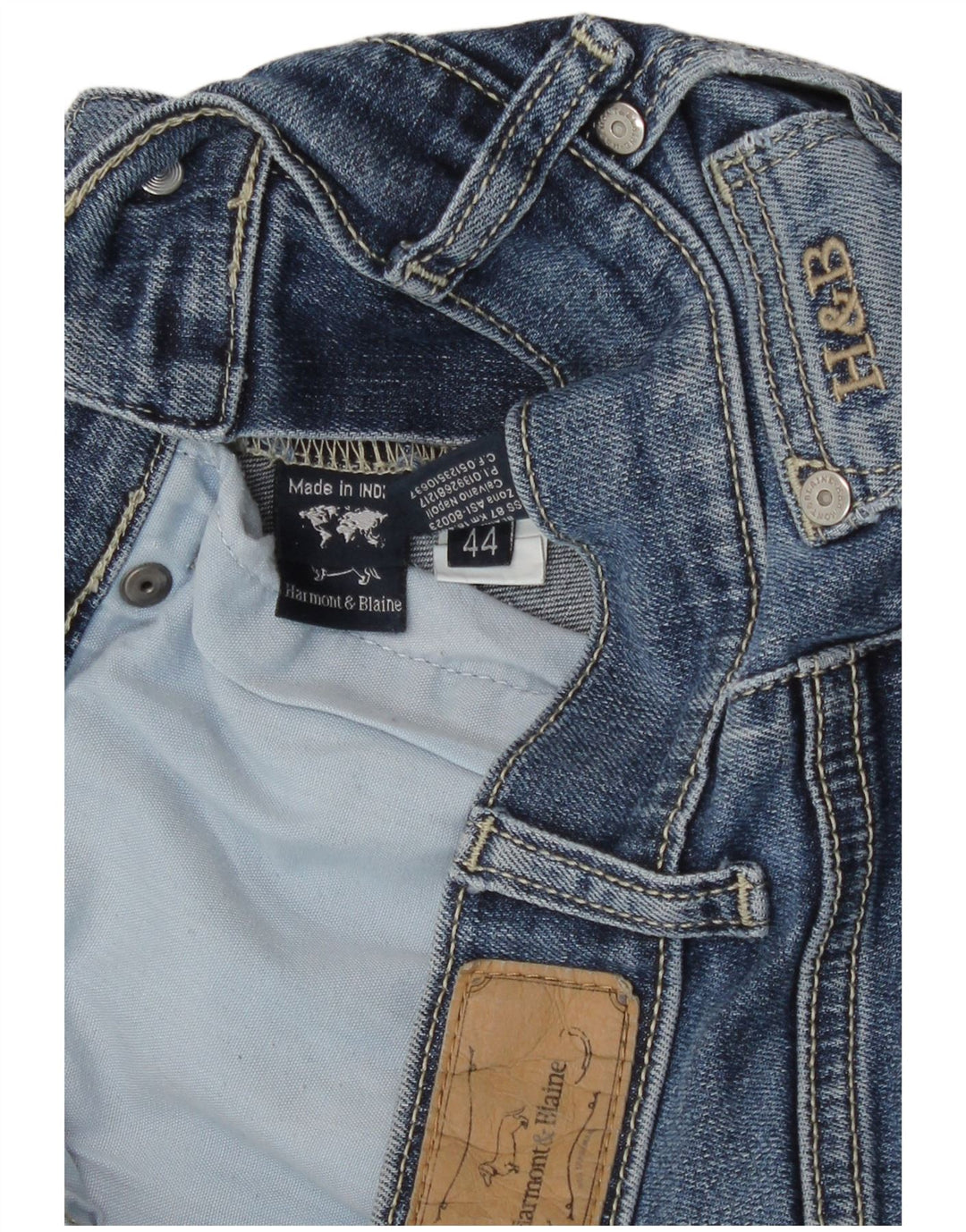 Harmont & Blaine Женские укороченные прямые джинсы IT 44 Medium W30 L26 Синие