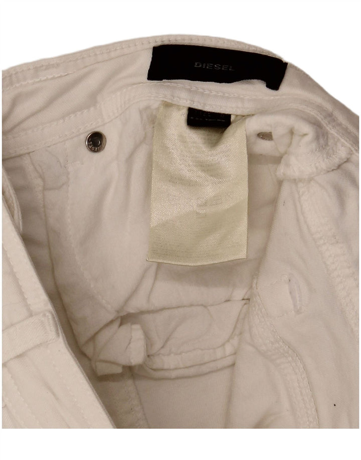 Женские джинсовые шорты Diesel W28 средние белые