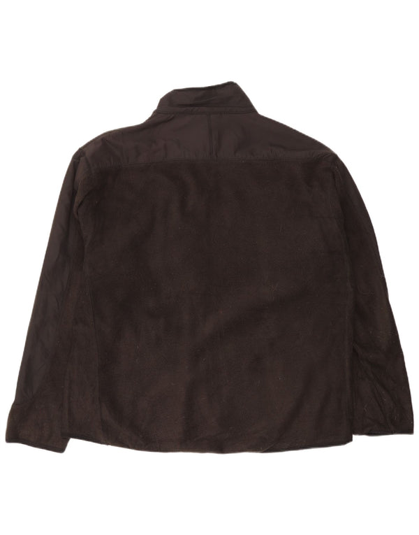 Мужская флисовая куртка Chaps UK 42 XL, черная, полиэстер с цветными блоками