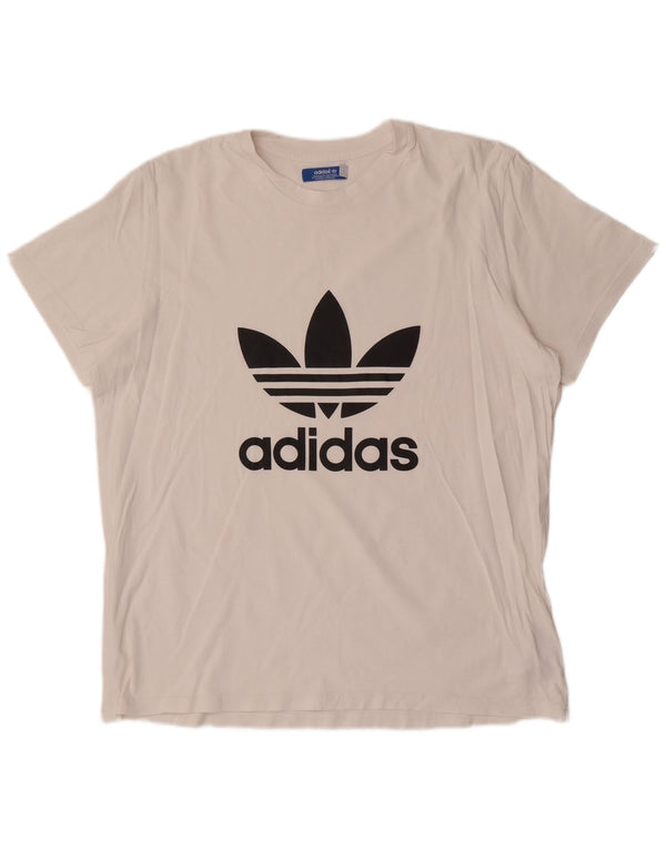 Adidas Мужская футболка с рисунком Top XL Белый хлопок