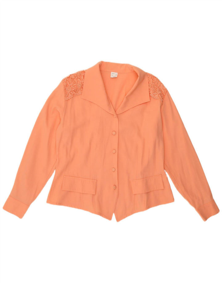 Женская рубашка-блузка VINTAGE IT 48 XL Оранжевая вискоза